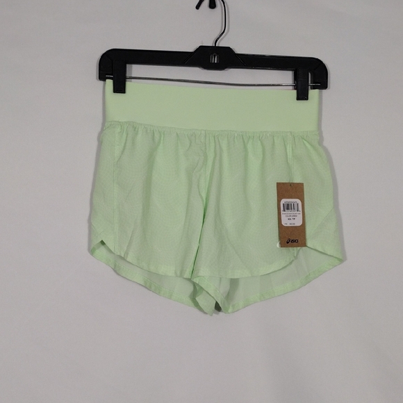 NWT ASICS Womens Woven Running Short With Lining Patina Green Size XS - Picture 1 of 12